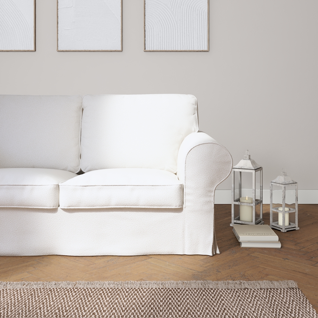 Bezug für Ektorp 2-Sitzer Sofa nicht ausklappbar, weiß, Sofabezug für  Ekto günstig online kaufen
