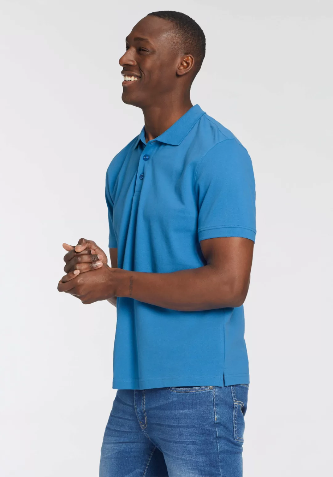 Mans World Poloshirt, Kurzarm, lockere Passform, unifarben günstig online kaufen