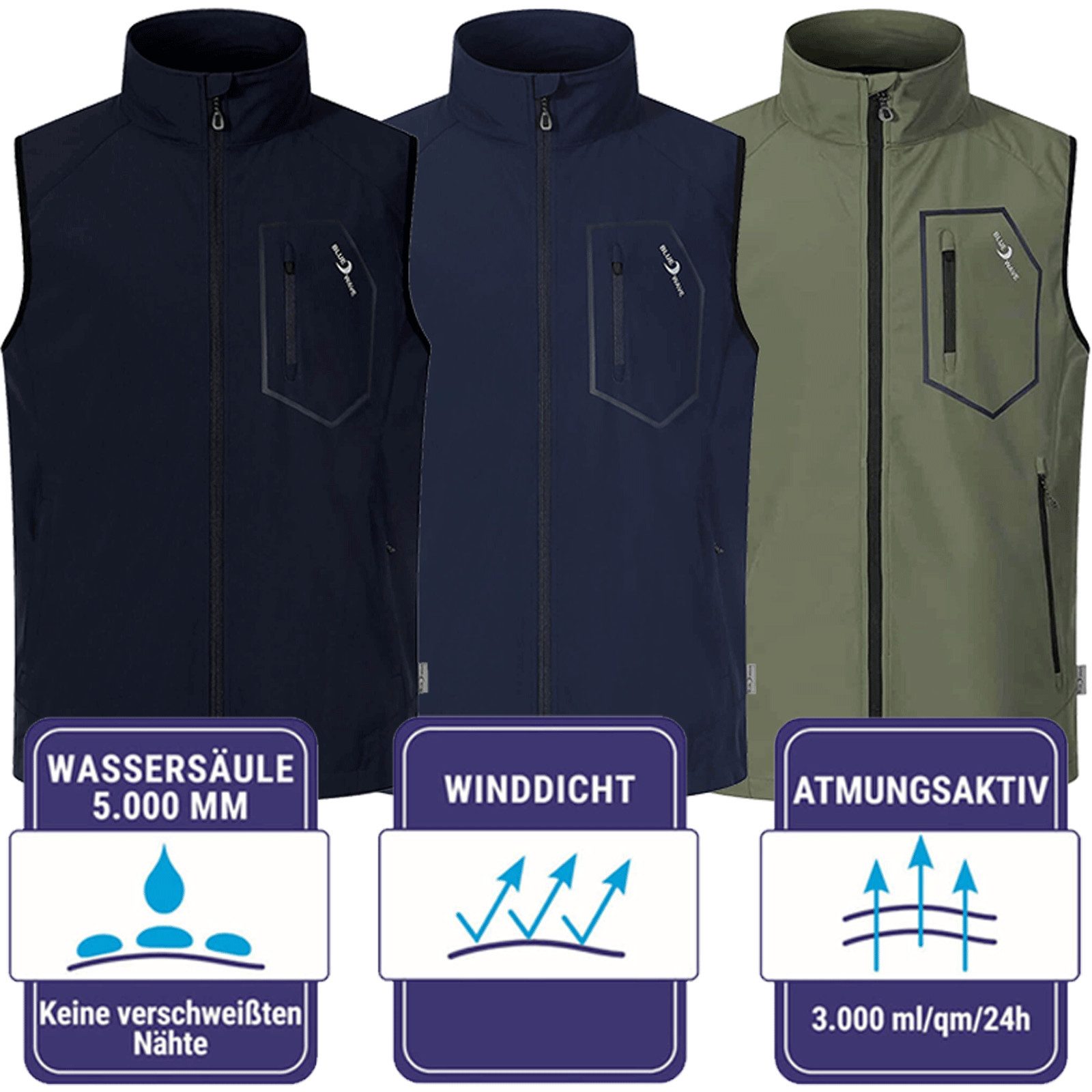 Blue Wave Softshellweste Herren Weste Lars günstig online kaufen