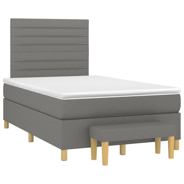 vidaXL Bett Boxspringbett mit Matratze Schwarz 120x190 cm Stoff günstig online kaufen