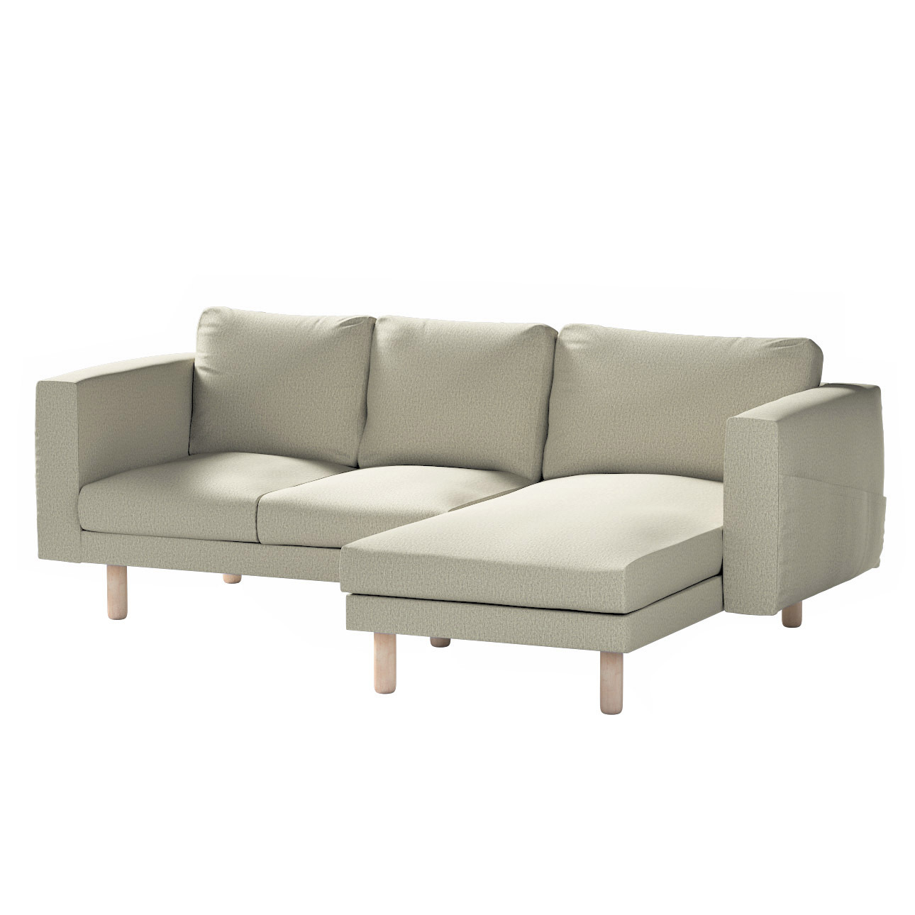 Bezug für Norsborg 3-Sitzer Sofa mit Recamiere, beige, Norsborg Bezug für 3 günstig online kaufen