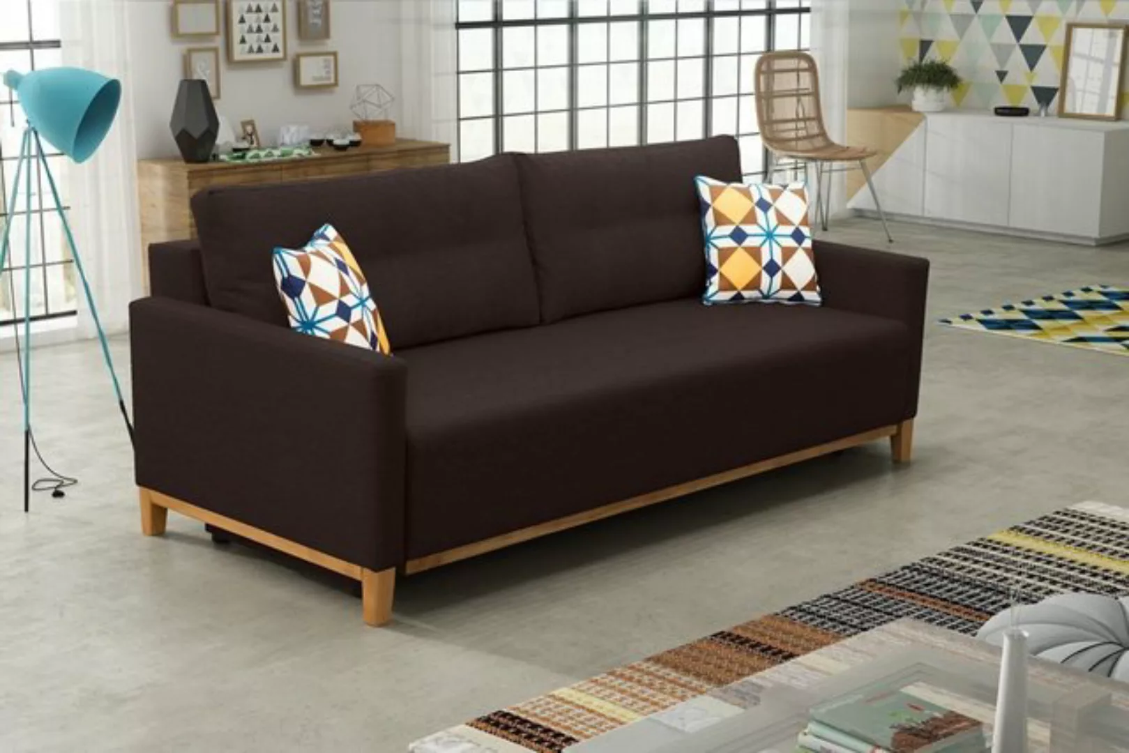 Siblo 3-Sitzer Dreisitzer Sofa Martina mit Schlaffunktion günstig online kaufen