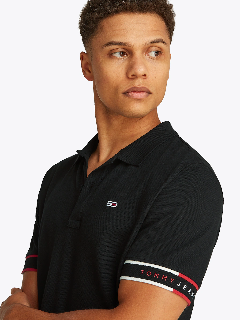Tommy Jeans Plus Poloshirt "TJM SLIM FLAG CUFF POLO EXT", Große Größen günstig online kaufen