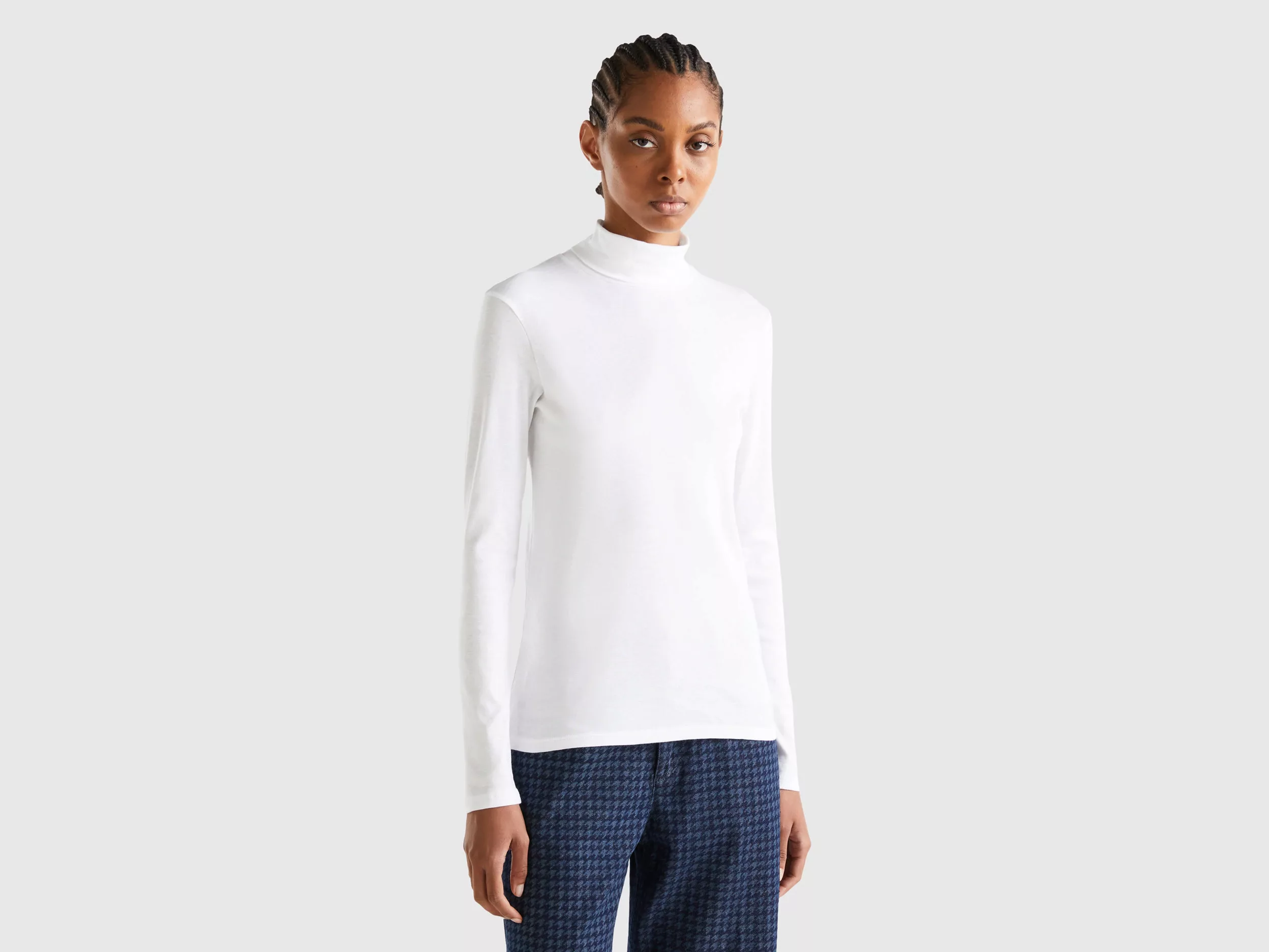 United Colors of Benetton Rollkragenshirt mit Markenlabel günstig online kaufen