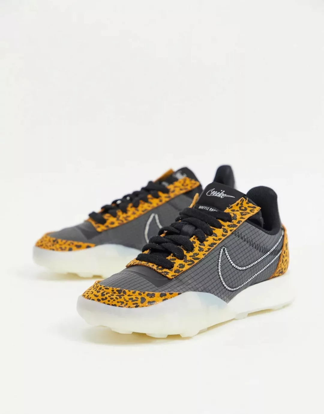 Nike – Waffle Racer – Sneaker mit Tiermuster-Mehrfarbig günstig online kaufen