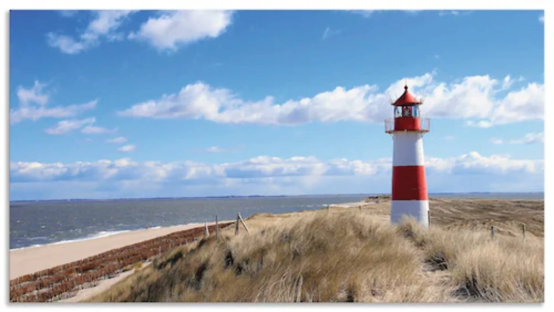 Artland Küchenrückwand "Leuchtturm Sylt", (1 tlg.), Alu Spritzschutz mit Kl günstig online kaufen