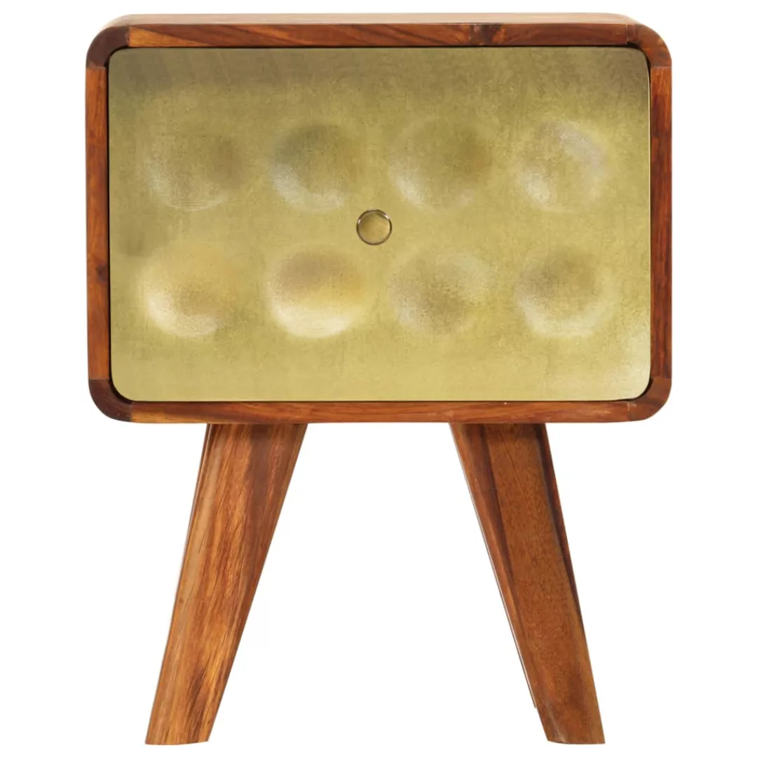 Nachttisch Massivholz Mit Golddruck 49 X 40 X 30 Cm günstig online kaufen