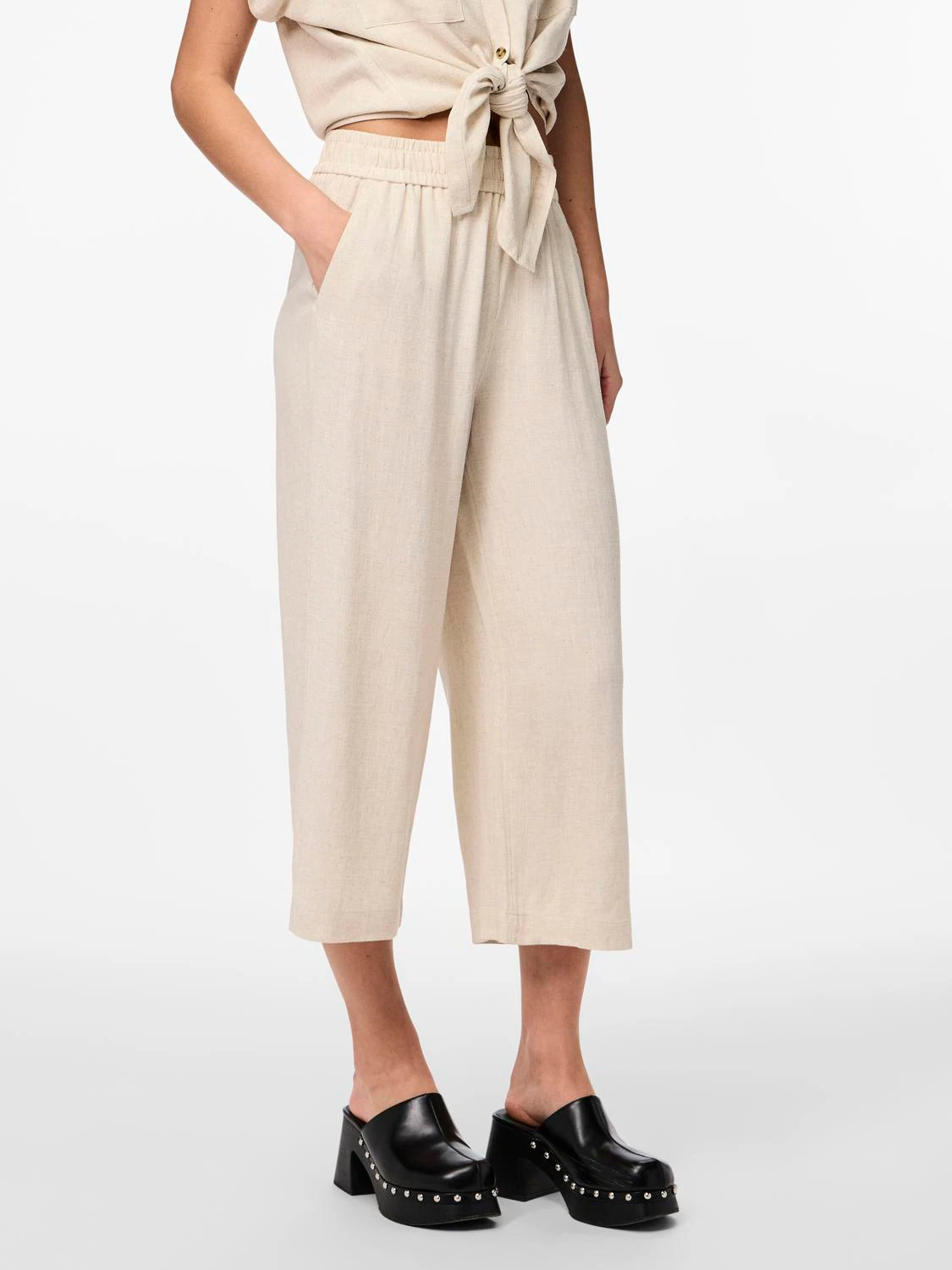 pieces 7/8-Hose PCVINSTY HW CULOTTE NOOS mit Leinen günstig online kaufen