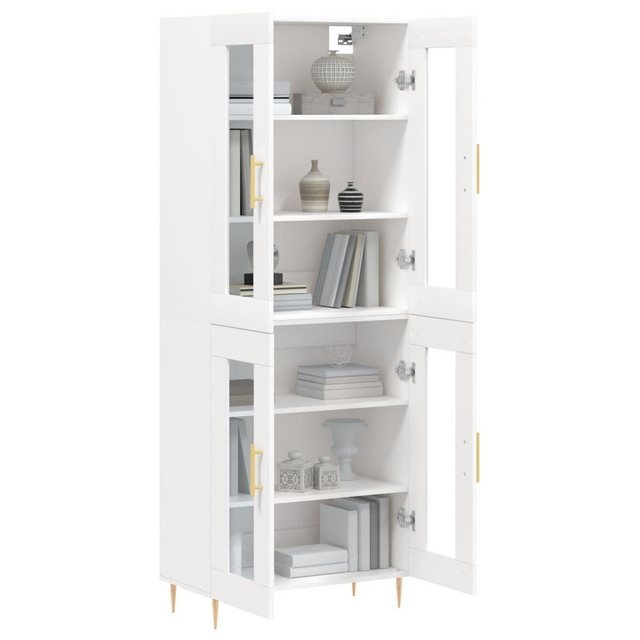 vidaXL Vitrine Wohnzimmerschrank Vitrine Hochschrank Highboard Weiß 69,5x34 günstig online kaufen