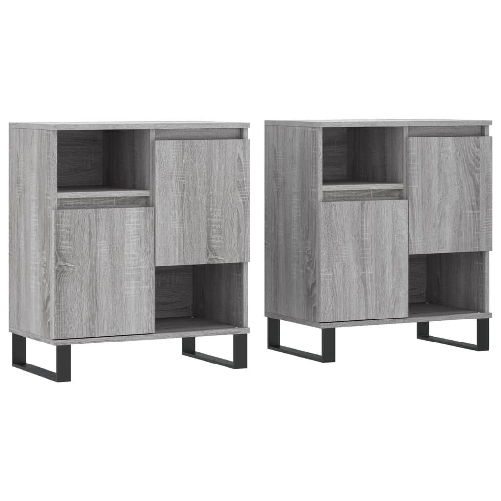 vidaXL Sideboard Sideboards 2 Stk. Grau günstig online kaufen