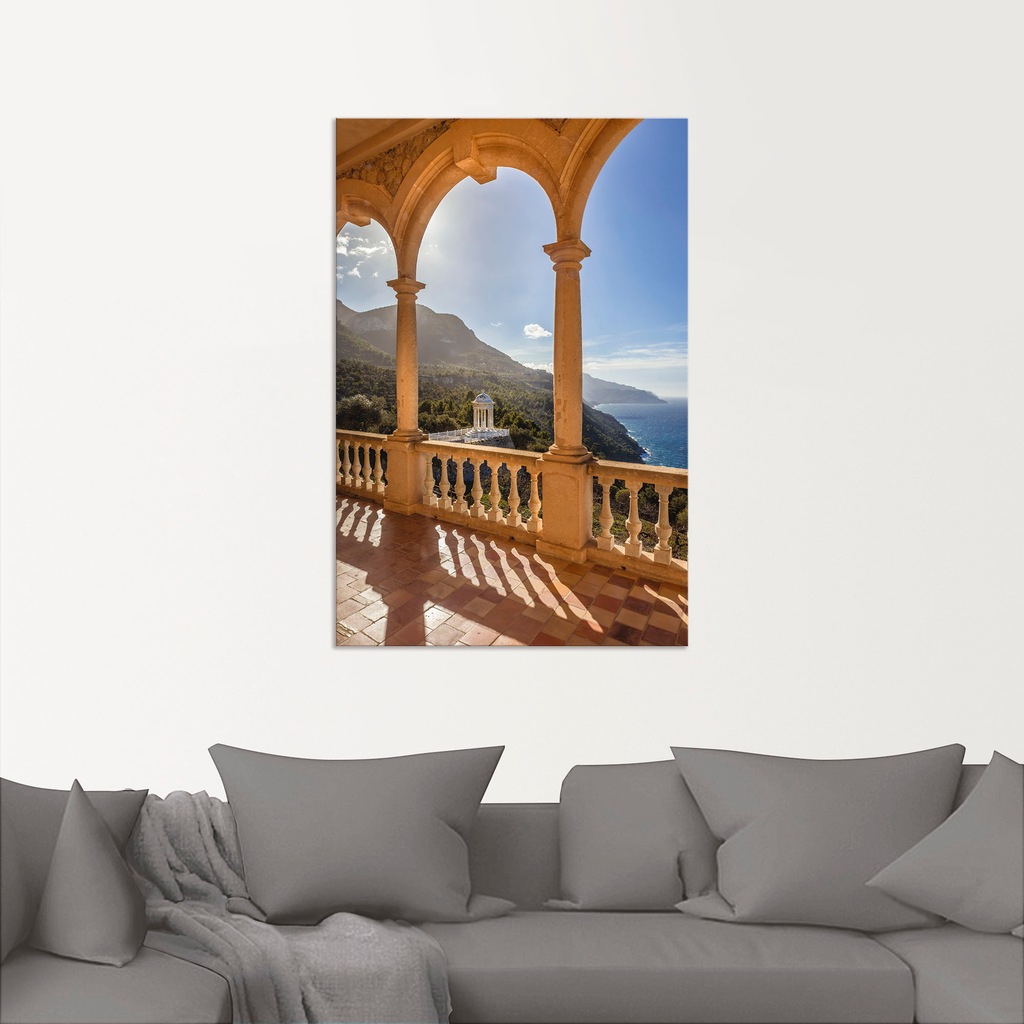 Artland Wandbild "Herrenhaus Son Marroig Küste, Mallorca", Elemente der Arc günstig online kaufen