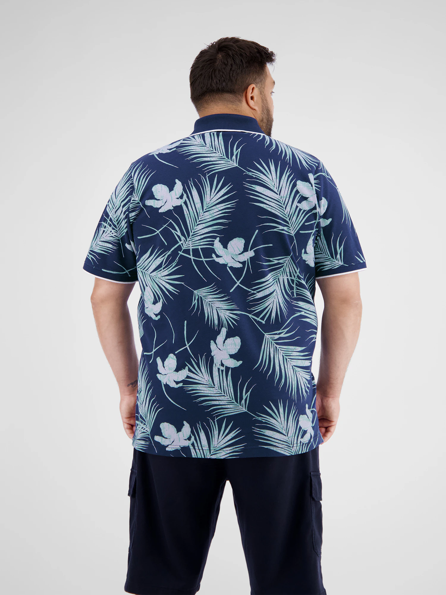 LERROS Poloshirt "LERROS Herren-Poloshirt, floral gemustert in Großen Größe günstig online kaufen