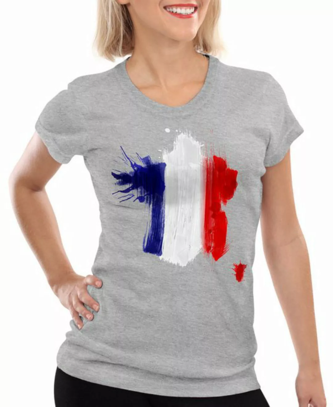 style3 T-Shirt Flagge Frankreich Fußball Sport France WM EM Fahne günstig online kaufen