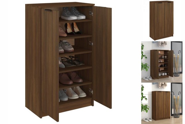 vidaXL Schuhschrank Schuhschrank Braun Eichen-Optik 59x35x100 cm Spanplatte günstig online kaufen