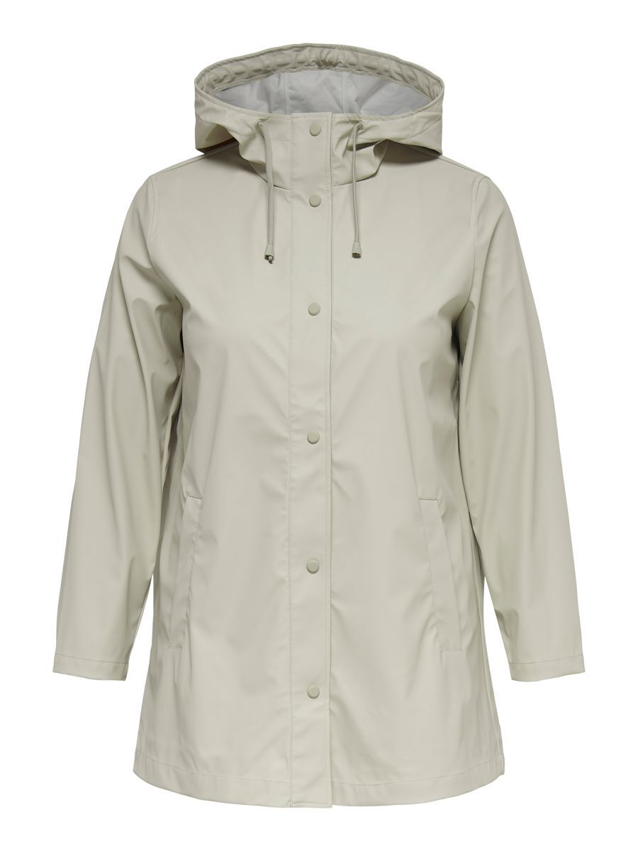 ONLY Einfarbiger Curvy- Regenjacke Damen Beige günstig online kaufen