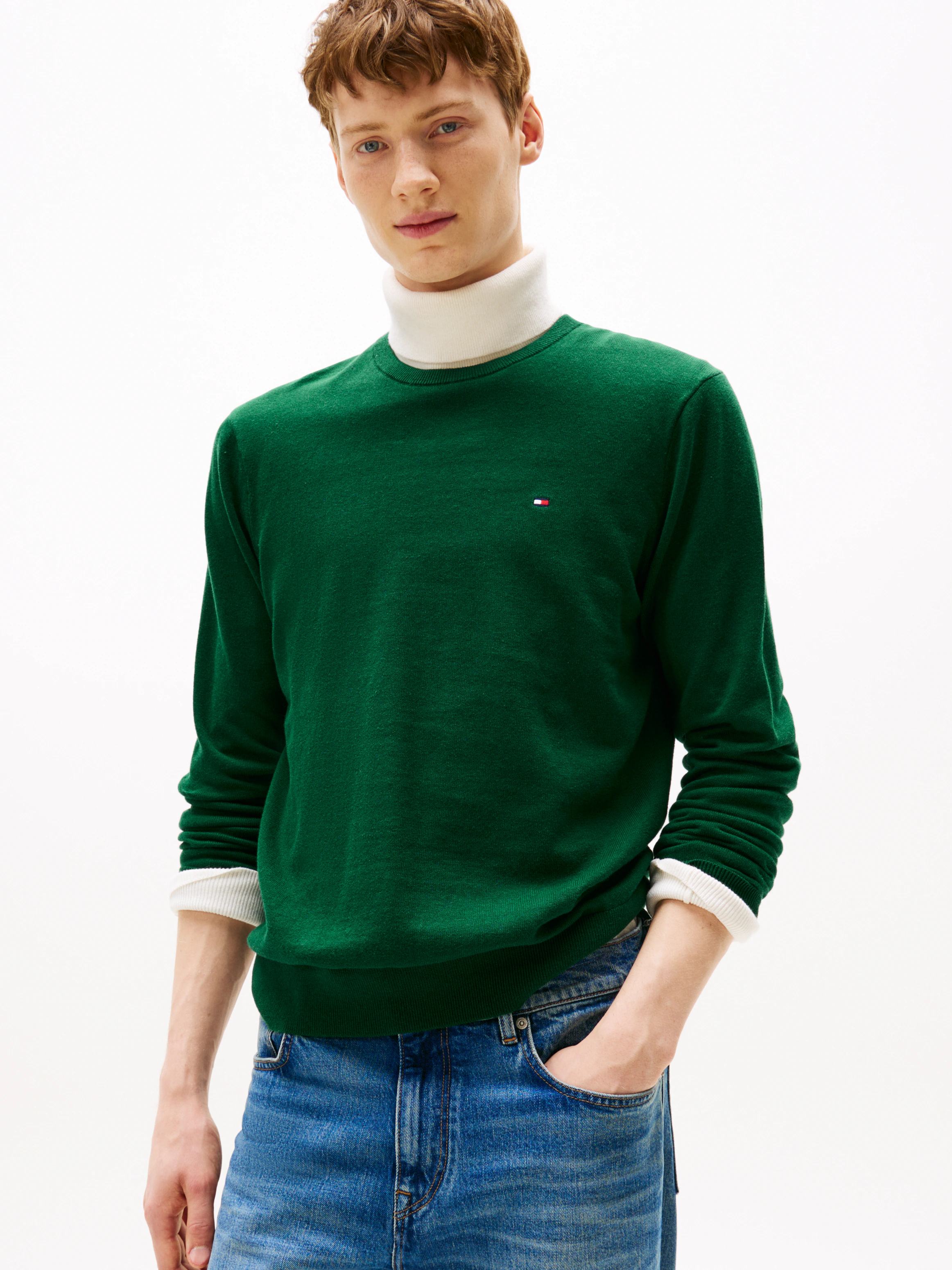 Tommy Hilfiger Rundhalspullover "ESSENTIAL COTTON CREW NECK", 100% Baumwoll günstig online kaufen