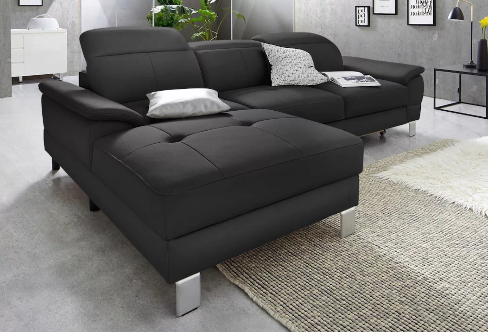 exxpo - sofa fashion Ecksofa "Mantua 2, L-Form", mit Kopf- bzw. Rückenverst günstig online kaufen