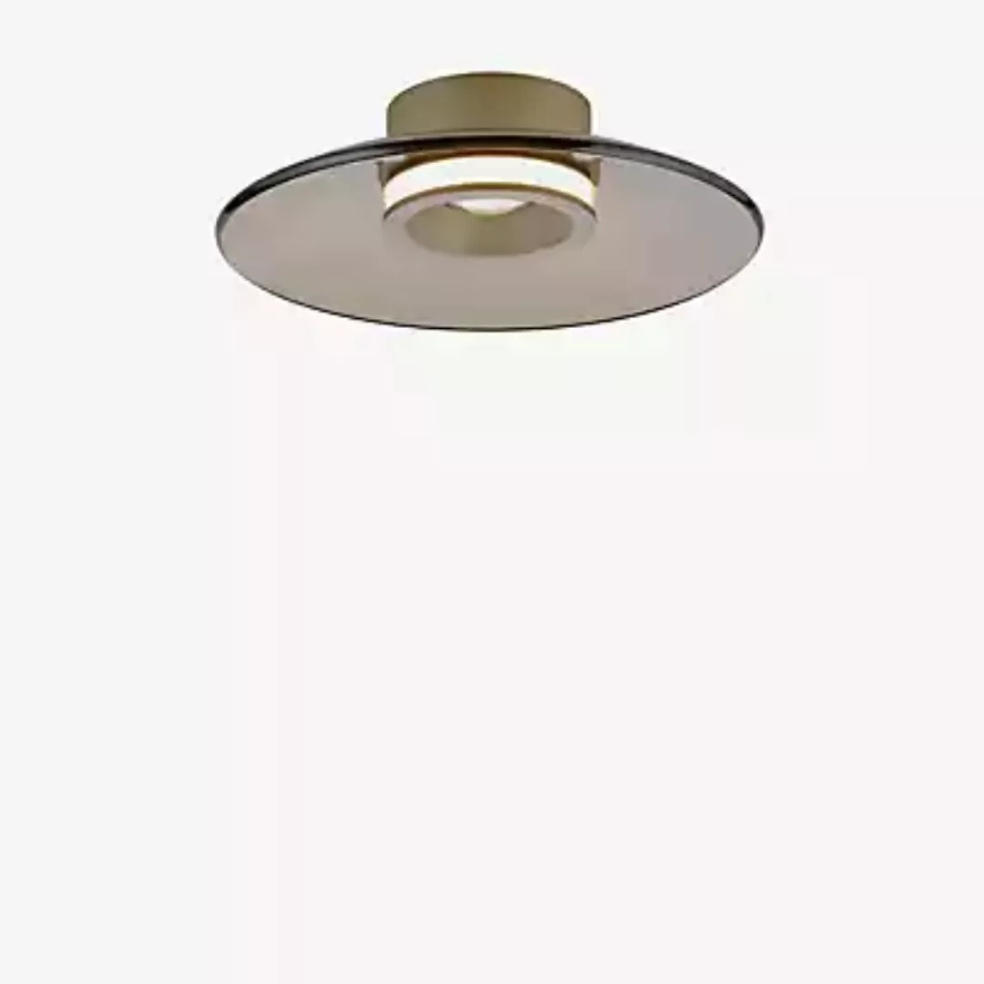 PURE LED-Deckenleuchte Moon, bronze, Ø 32 cm, Glas/Aluminium günstig online kaufen