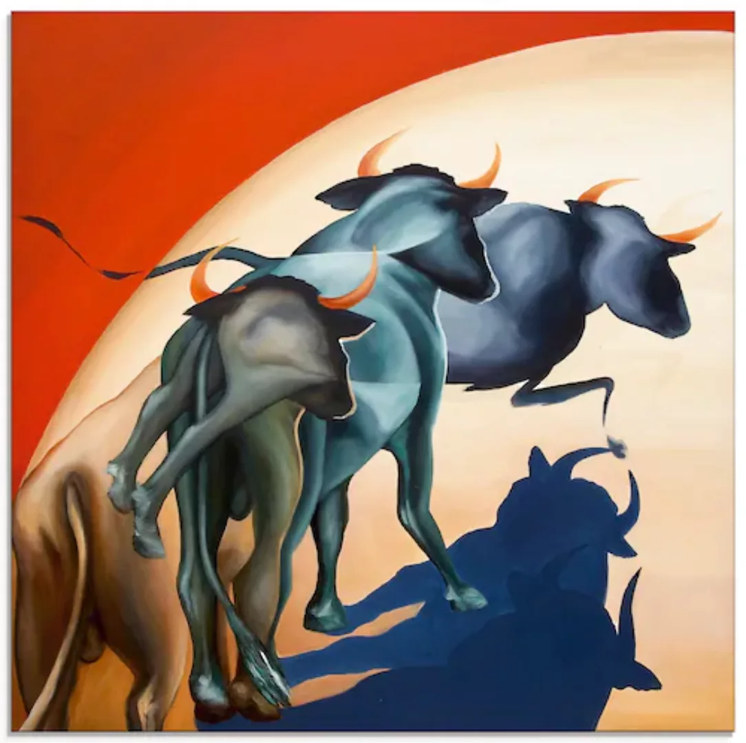 Artland Glasbild »Stiere«, Wildtiere, (1 St.), in verschiedenen Größen günstig online kaufen