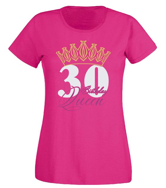 G-graphics T-Shirt 30 – Birthday Queen Slim-fit Damen T-Shirt mit Motiv zum günstig online kaufen