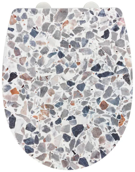 WENKO WC-Sitz Terrazzo High Gloss, Thermoplast mehrfarbig günstig online kaufen