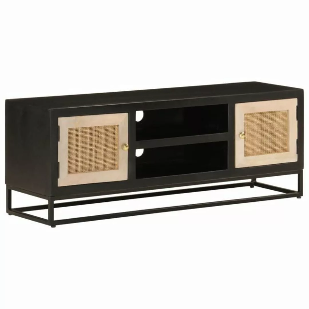 vidaXL TV-Schrank TV-Schrank Schwarz 110x30x40 cm Massivholz Mango und Eise günstig online kaufen