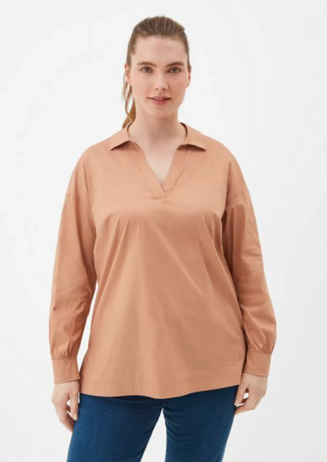 TRIANGLE Langarmbluse Bluse aus Popeline günstig online kaufen