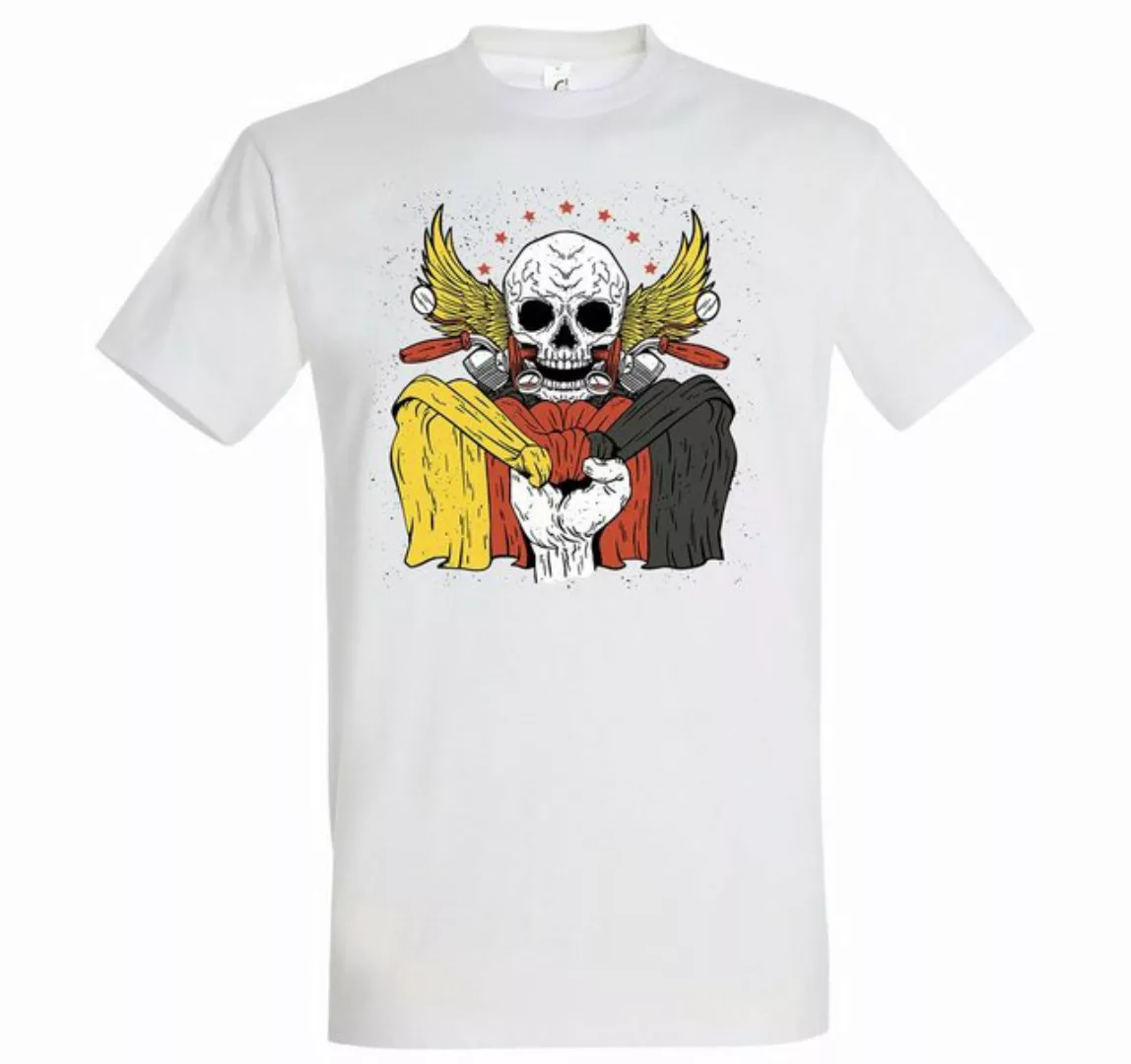 Youth Designz Print-Shirt German Biker Skull Herren T-Shirt mit lustigem Lo günstig online kaufen