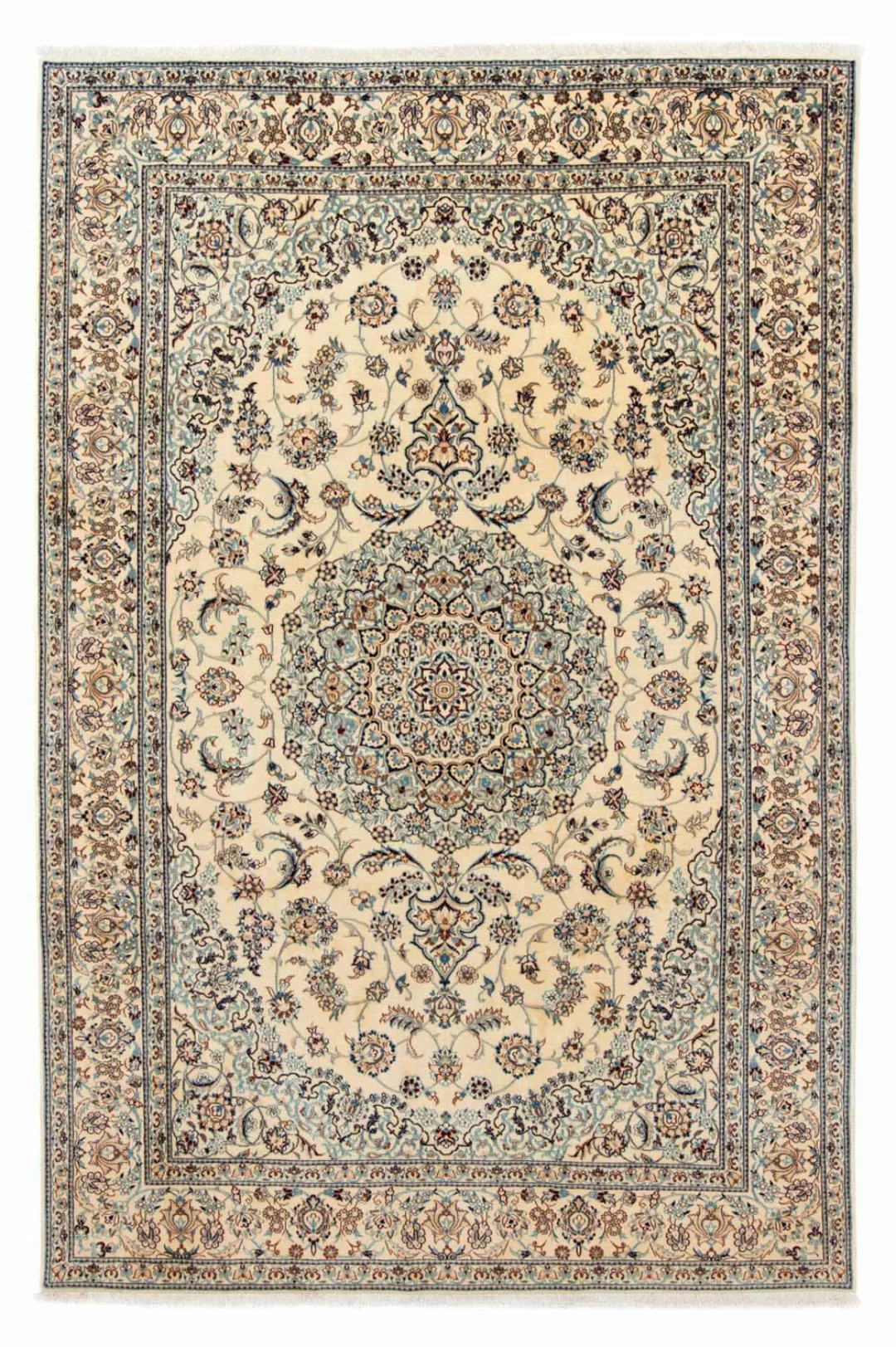 morgenland Wollteppich »Nain Medaillon Beige 293 x 199 cm«, rechteckig, 10 günstig online kaufen