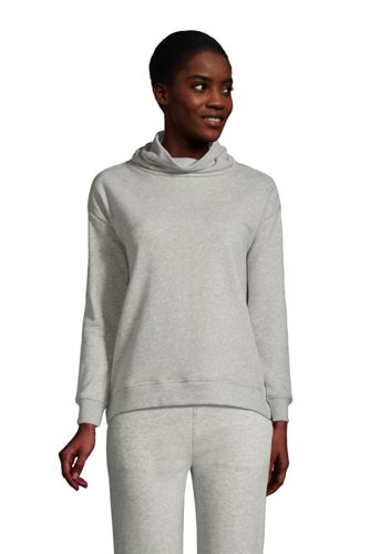 Sweatshirt mit weitem Kragen SERIOUS SWEATS, Damen, Größe: L Normal, Grau, günstig online kaufen