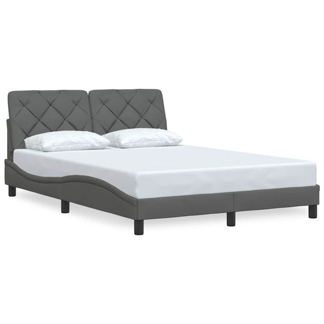 vidaXL Bett Bettgestell ohne Matratze Dunkelgrau 120x200 cm Stoff günstig online kaufen