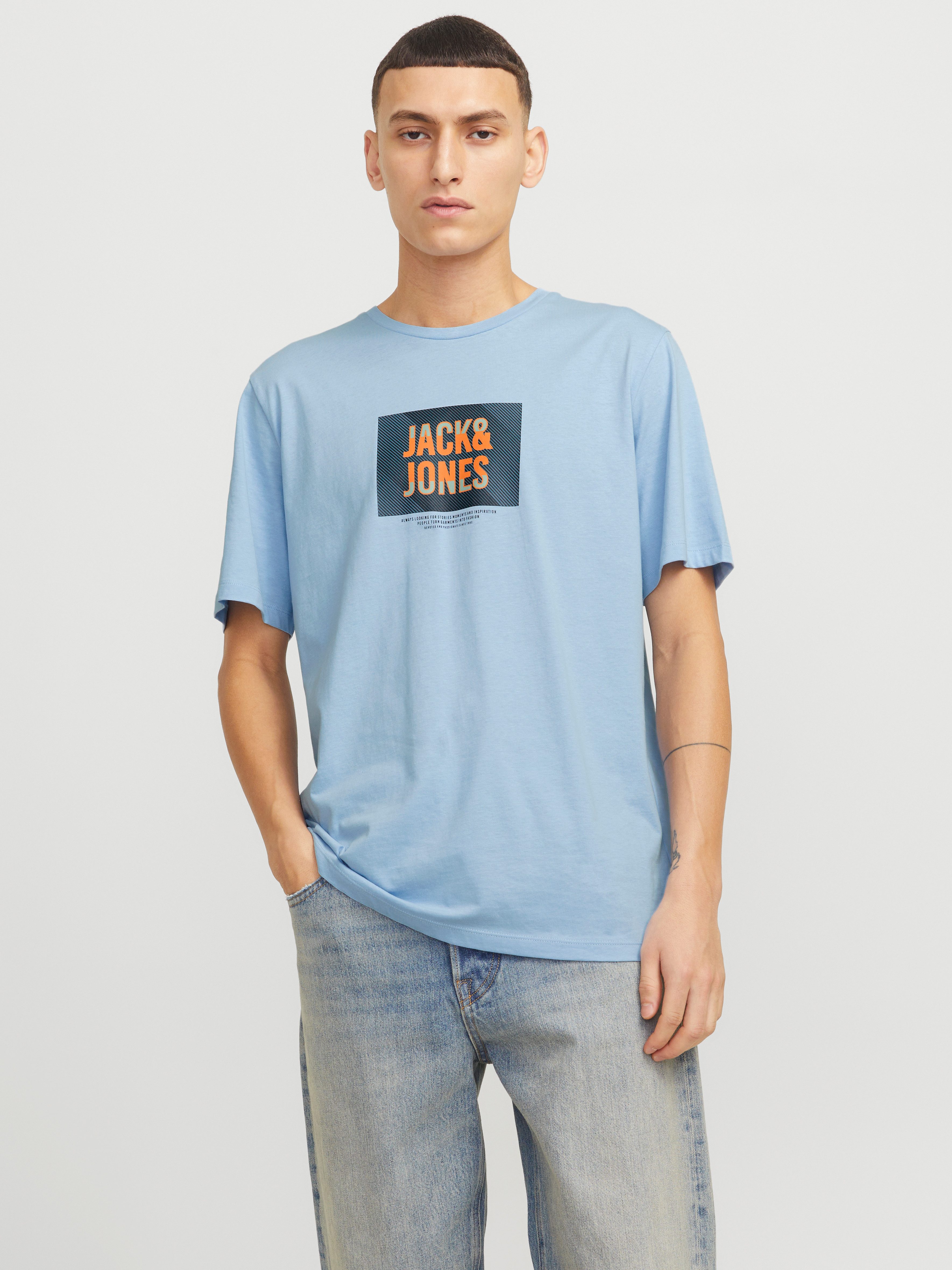 Jack & Jones Print-Shirt "JJHUDSON – Print-Shirt mit Rundhals und Loose Fit günstig online kaufen