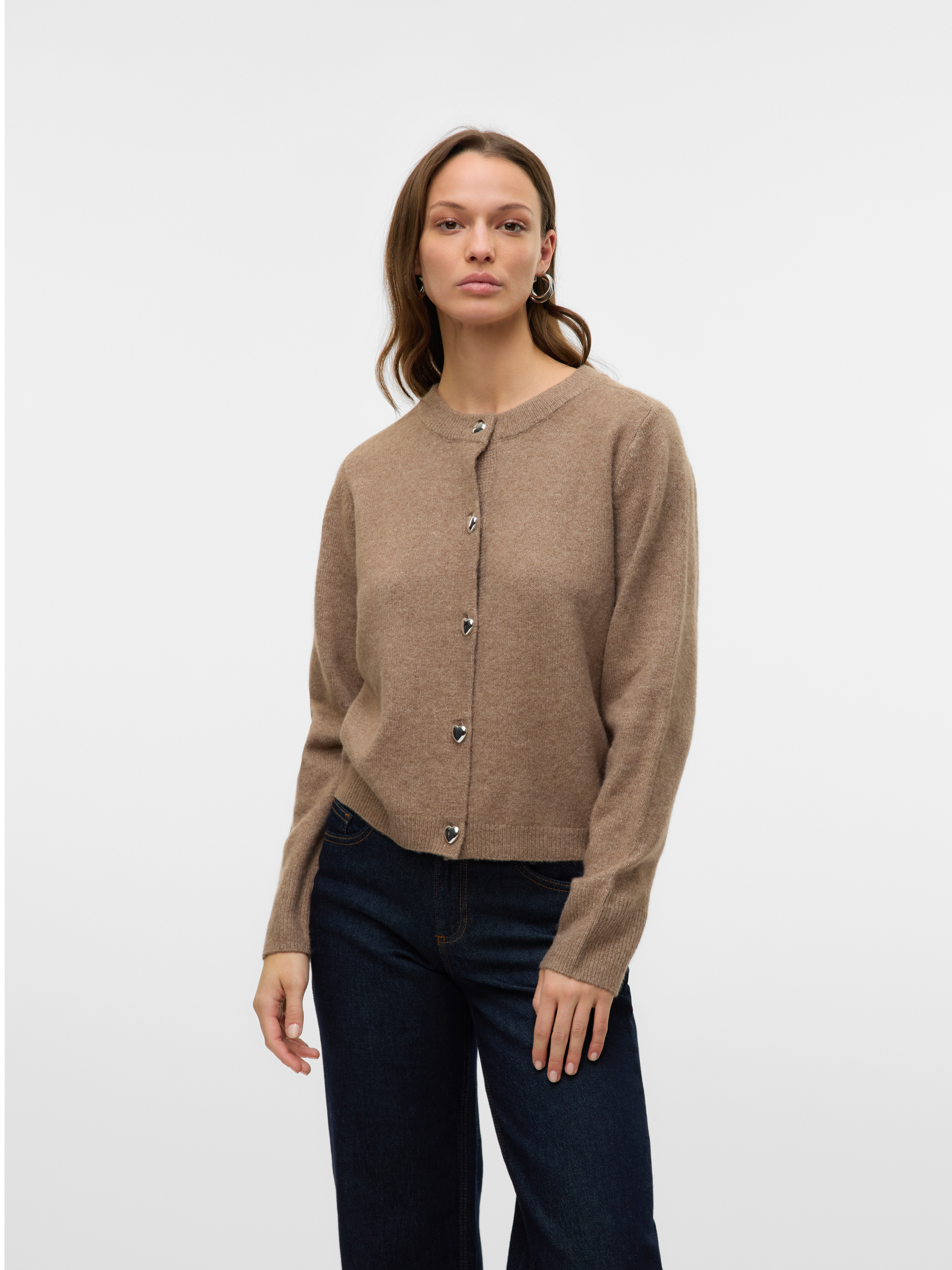 Vero Moda Strickjacke "VMFIONA LS SHORT BUTTON CARDIGAN GA BOO" günstig online kaufen