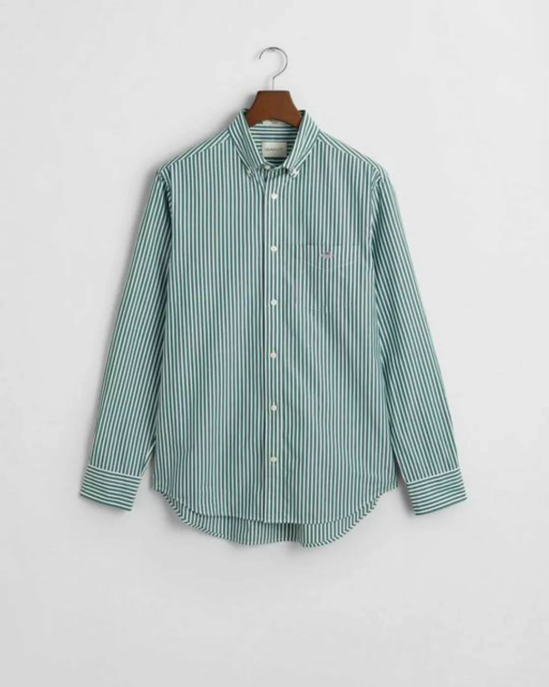 Gant Blusenshirt REG POPLIN STRIPE SHIRT, DEEP FOREST GREEN günstig online kaufen