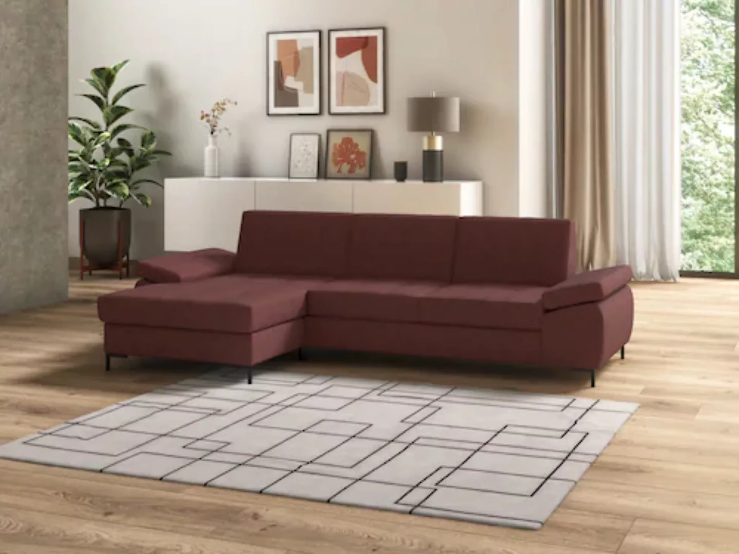 DOMO collection Ecksofa »Capelo L-Form«, mit Armteilverstellung, wahlweise günstig online kaufen