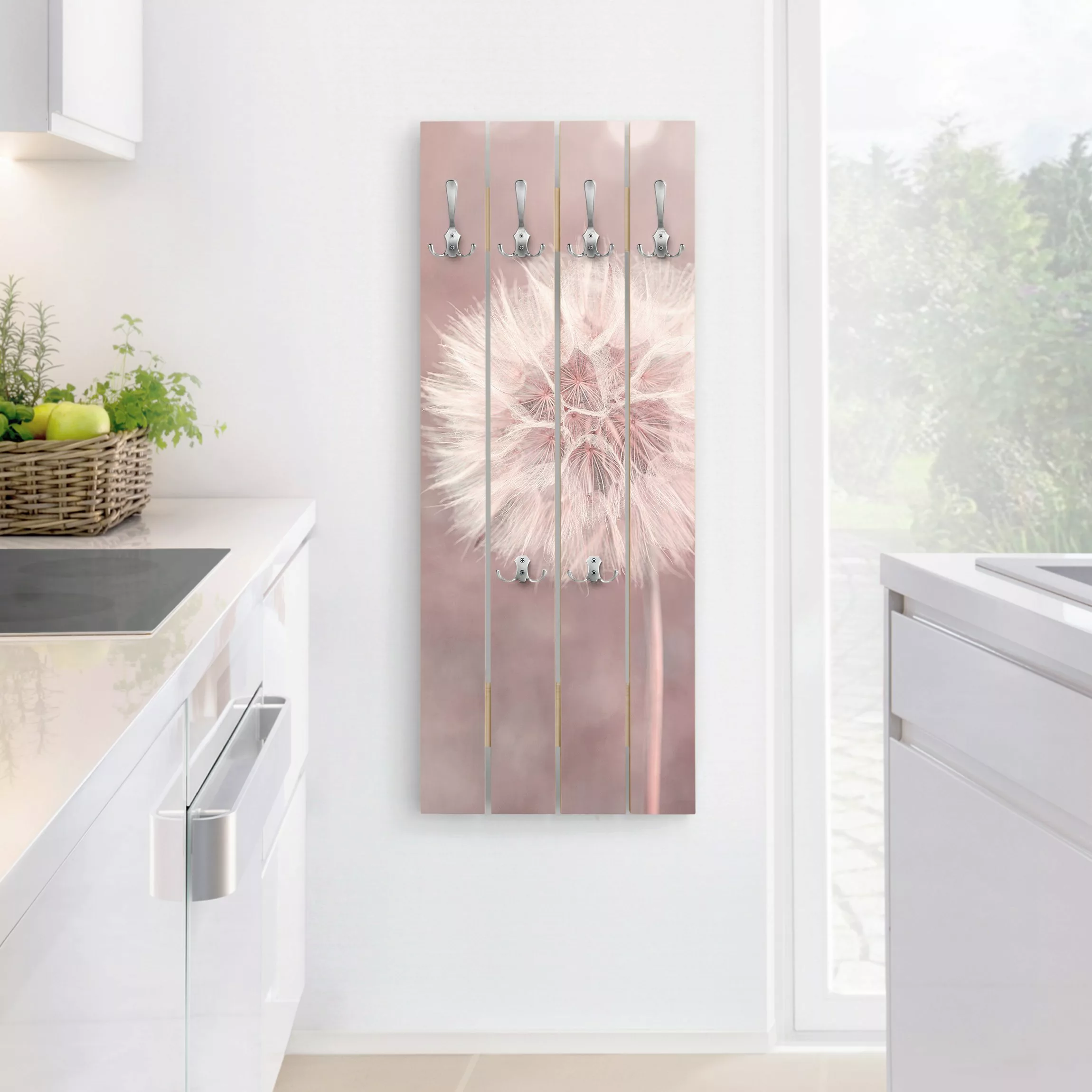 Wandgarderobe Pusteblume Bokeh rosa günstig online kaufen