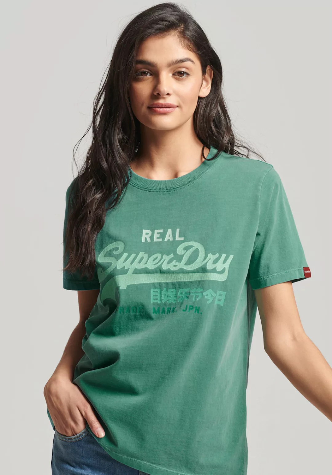 Superdry Print-Shirt "VINTAGE VL OVERDYED TEE" günstig online kaufen
