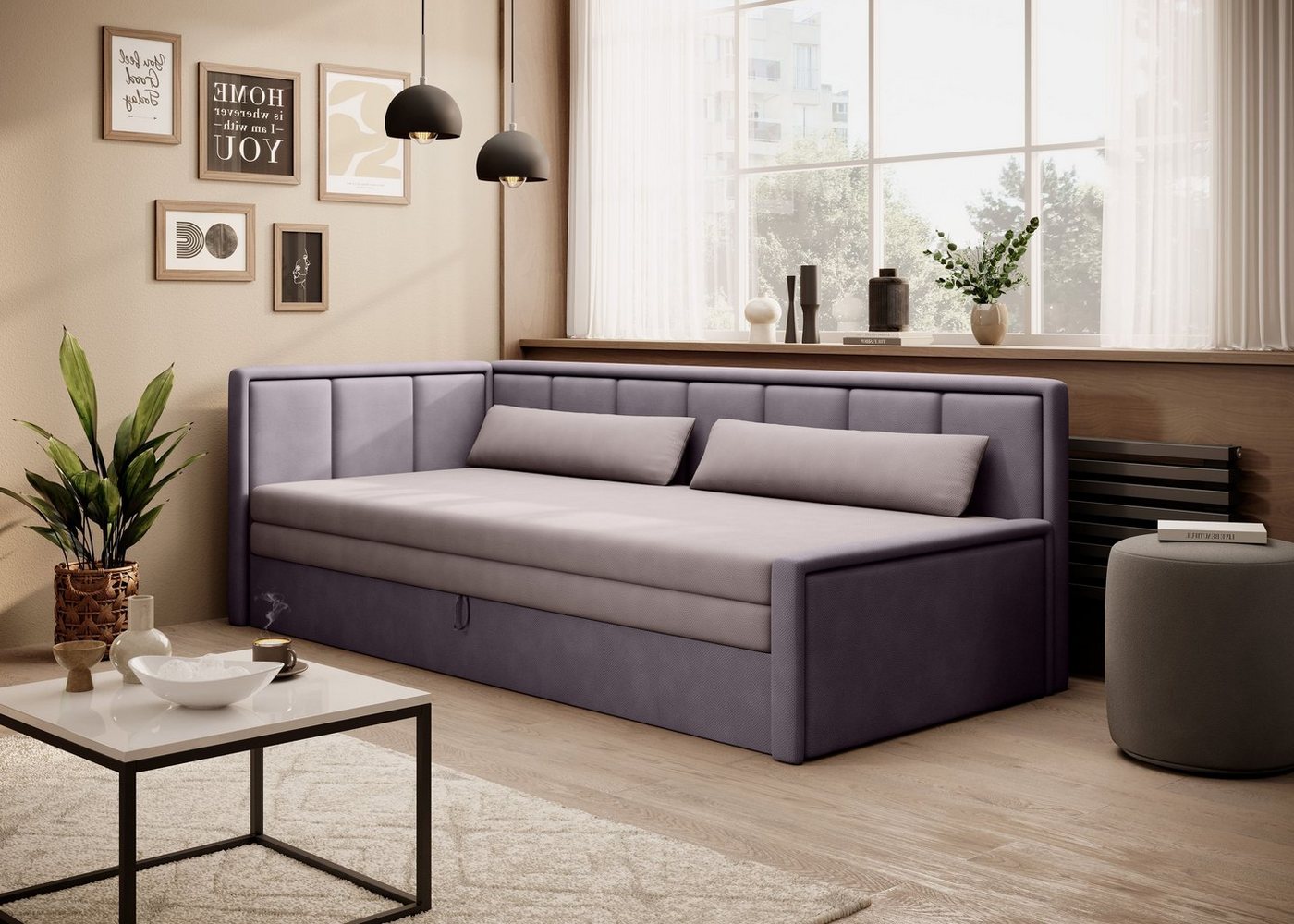 yourhouse24 Sofa Fulgeo Schlafsofa mit Schlaffunktion und Bettkasten günstig online kaufen