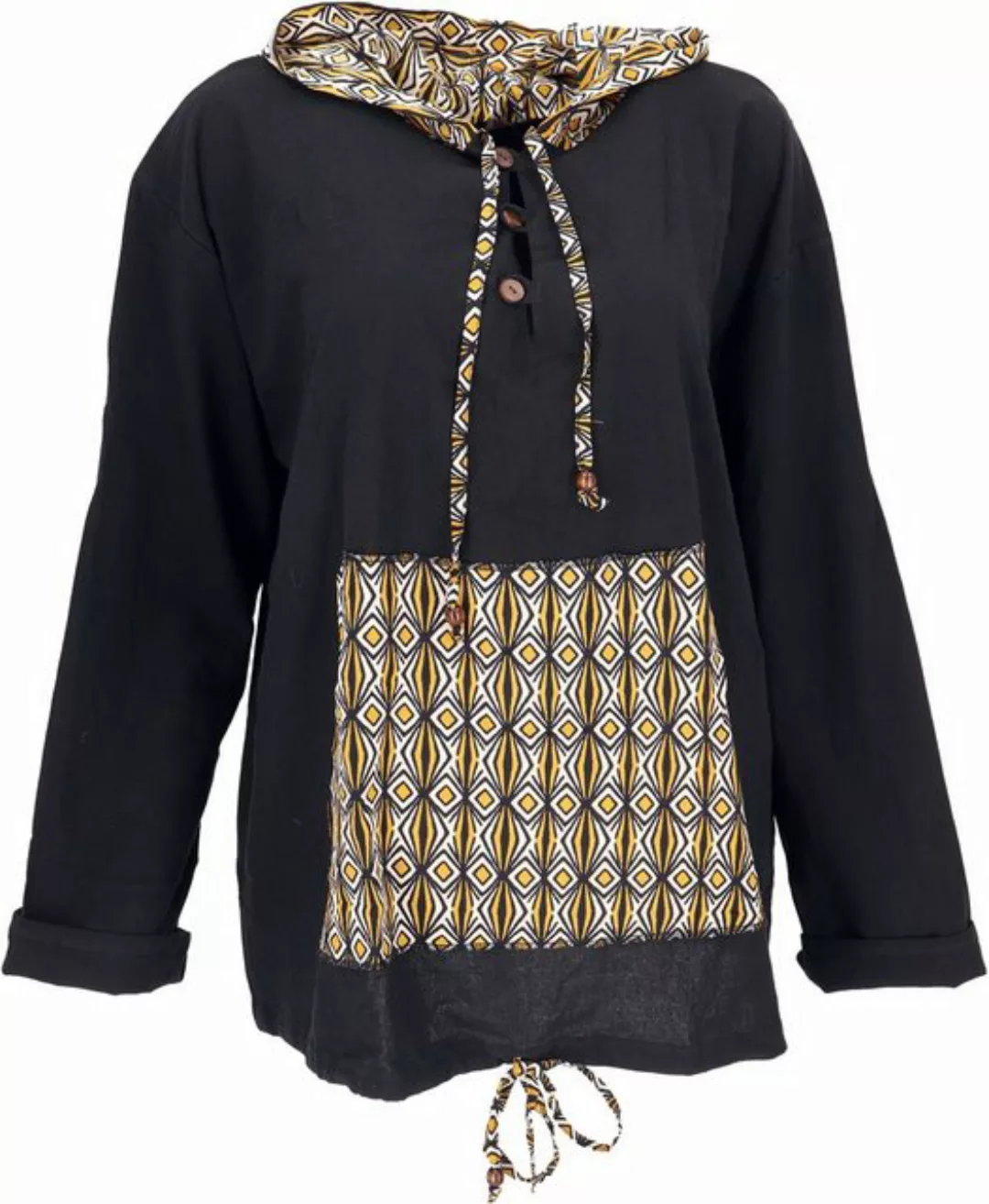 Guru-Shop Sweater Ethno Kapuzenshirt, Hemdshirt mit Kapuze,.. Ethno Style, günstig online kaufen