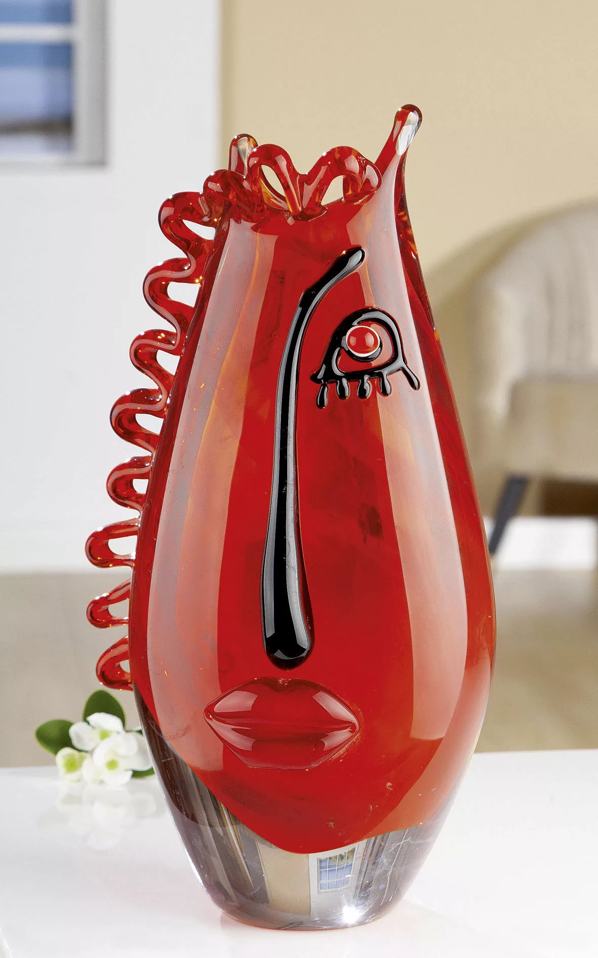 Casablanca by Gilde Tischvase »Red Vista«, (1 St.), dekorative Vase aus Gla günstig online kaufen