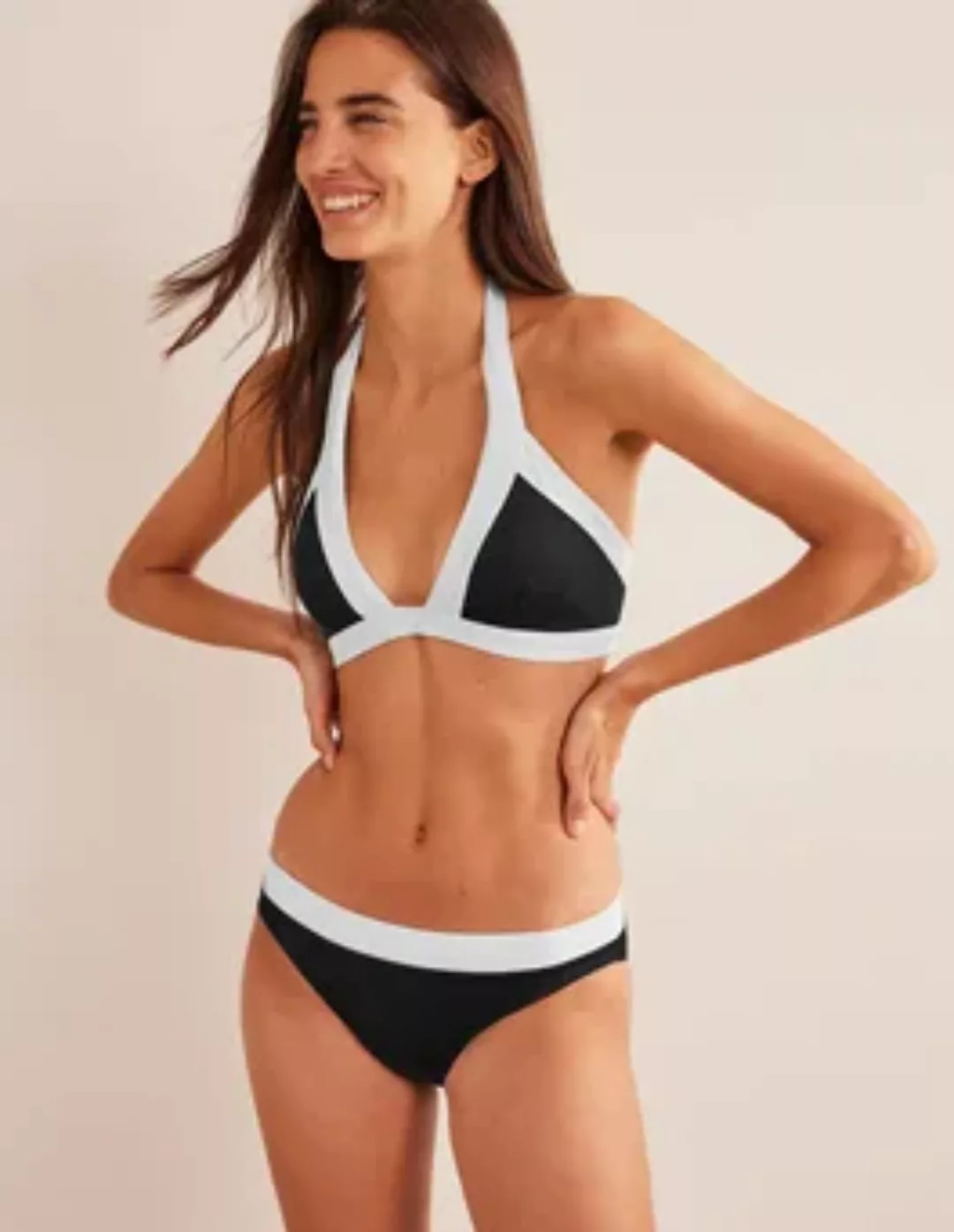 Ithaca Bikinihose mit Einsatz Damen Boden, Schwarz Blockfarben günstig online kaufen