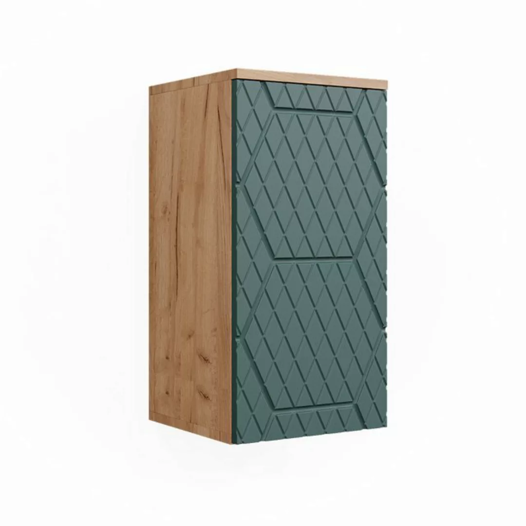 Vicco Hängeschrank Bad-Hängeschrank Irma 3D riffled Goldkraft Grün günstig online kaufen