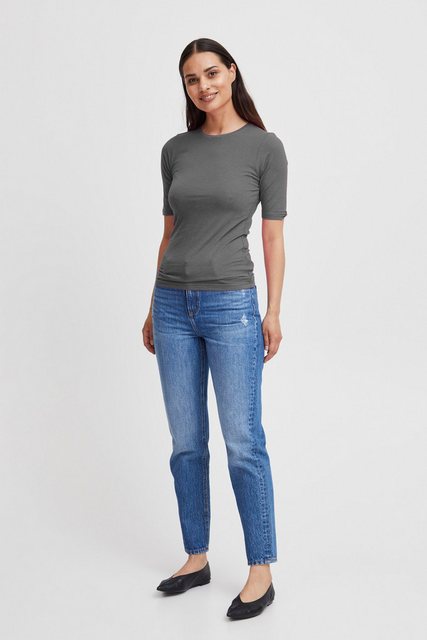 b.young T-Shirt T-Shirt Slim Fit Ellenbogen-Länge Rundhalsausschnitt 7530 i günstig online kaufen