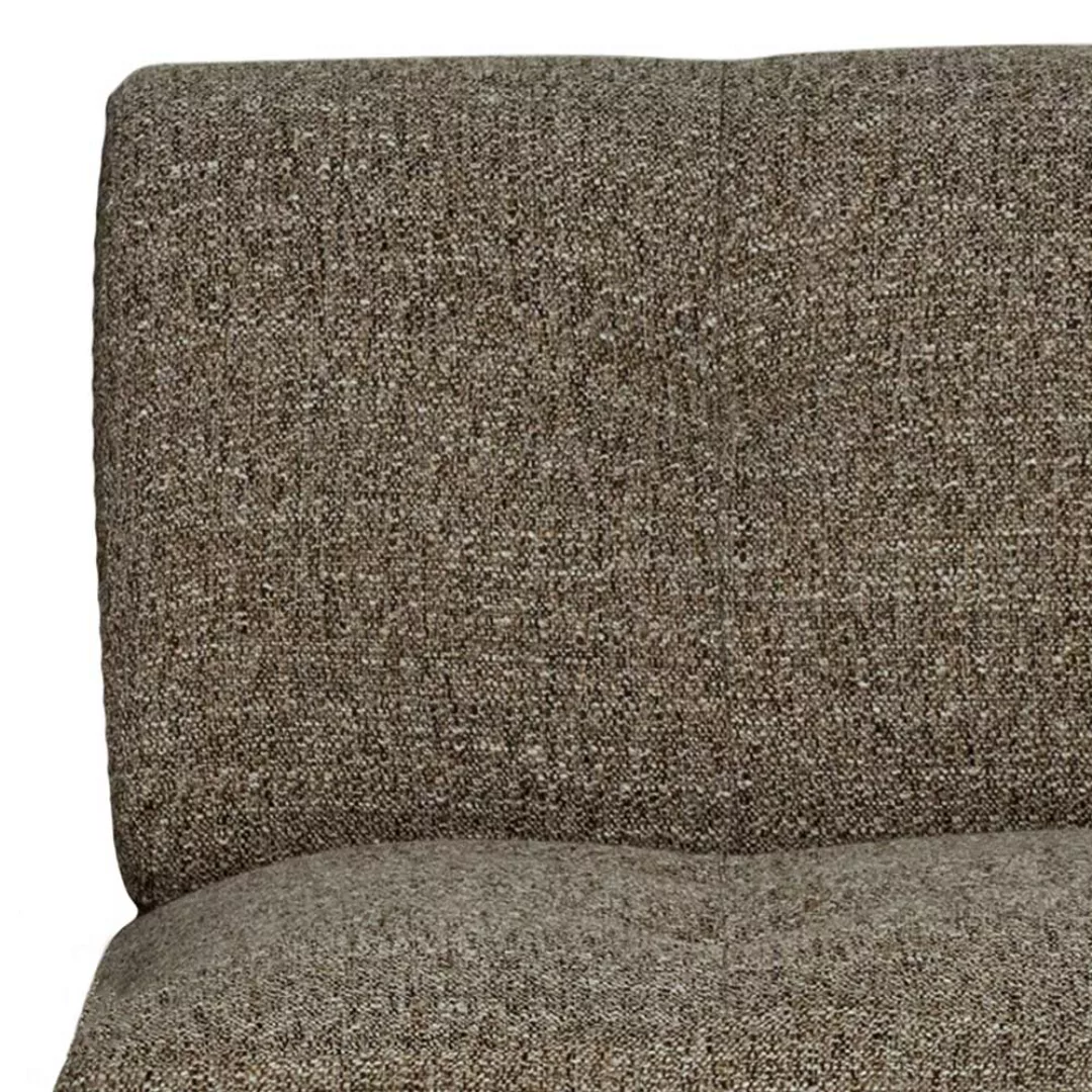 Wohnzimmer Sessel klein in Dunkelbraun Melange Vierfußgestell aus Metall günstig online kaufen