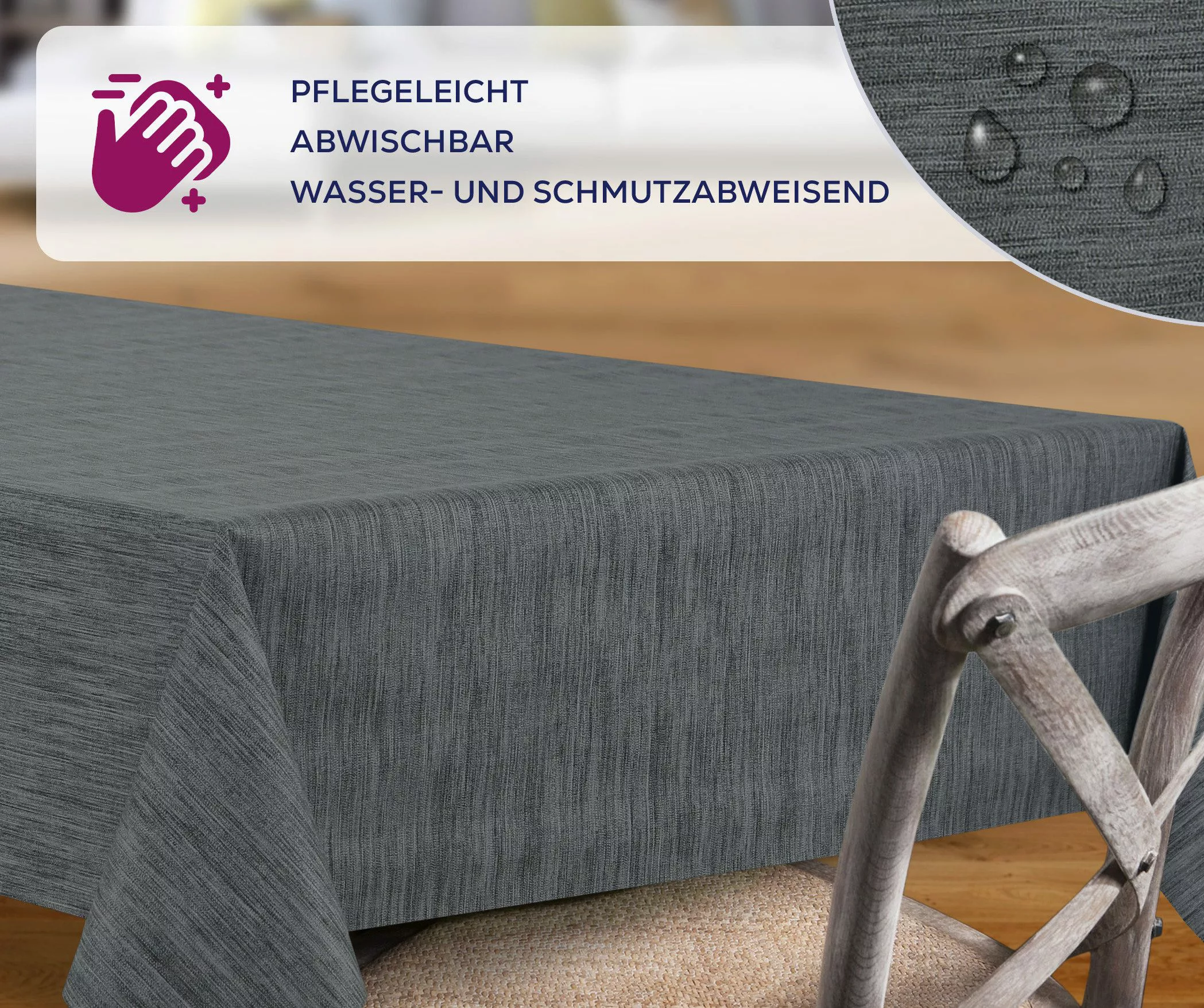 Beautex Tischdecke Wachstuchtischdecke rund oval eckig, günstig online kaufen