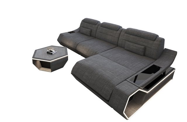 Sofa Dreams Ecksofa Polster Ecksofa Toscano L Form, LED Beleuchtung günstig online kaufen