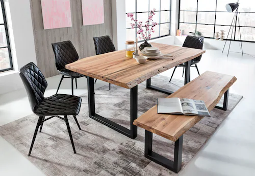 Home affaire Esstisch "Tristan", mit Baumkante günstig online kaufen