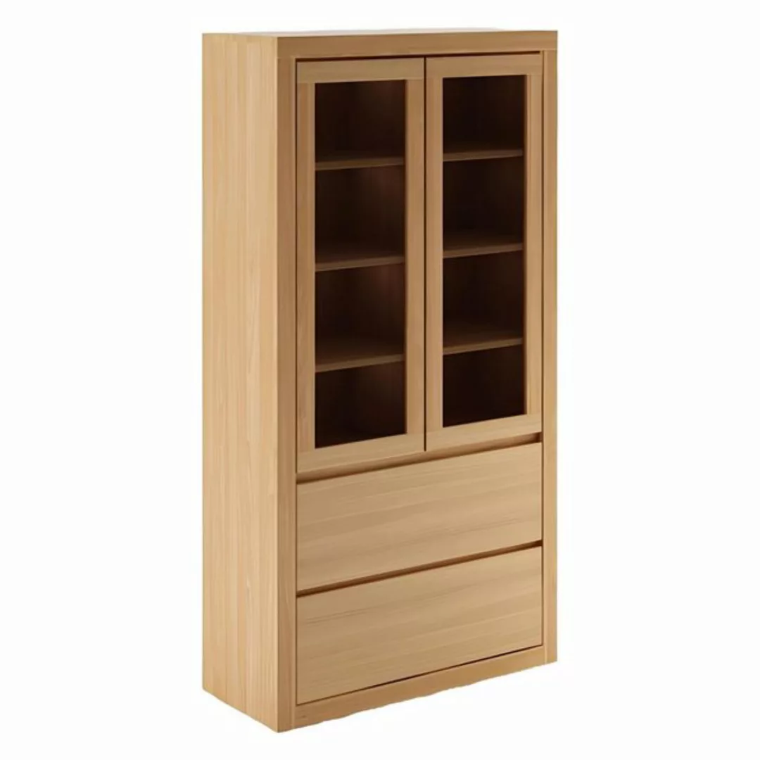 Xlmoebel Vitrine Vitrinen-Schrank aus Holz für das Wohnzimmer - (Vitrine) H günstig online kaufen