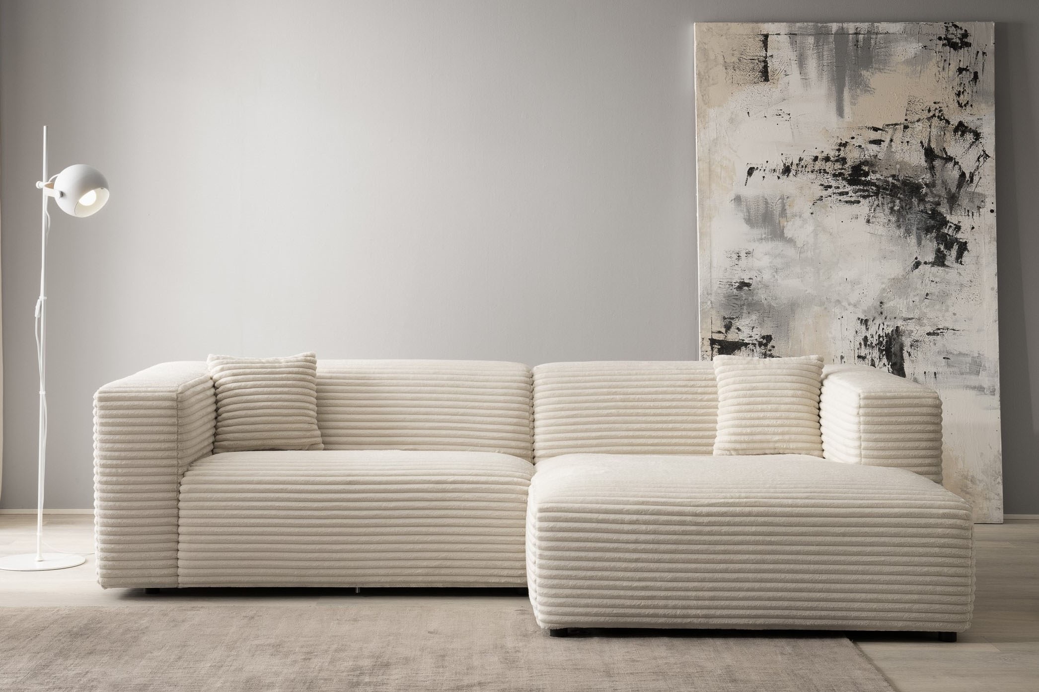 andas Ecksofa »BAKELS, L-Form in Cord oder Boucle-Stoff, moderne Couch«, wa günstig online kaufen
