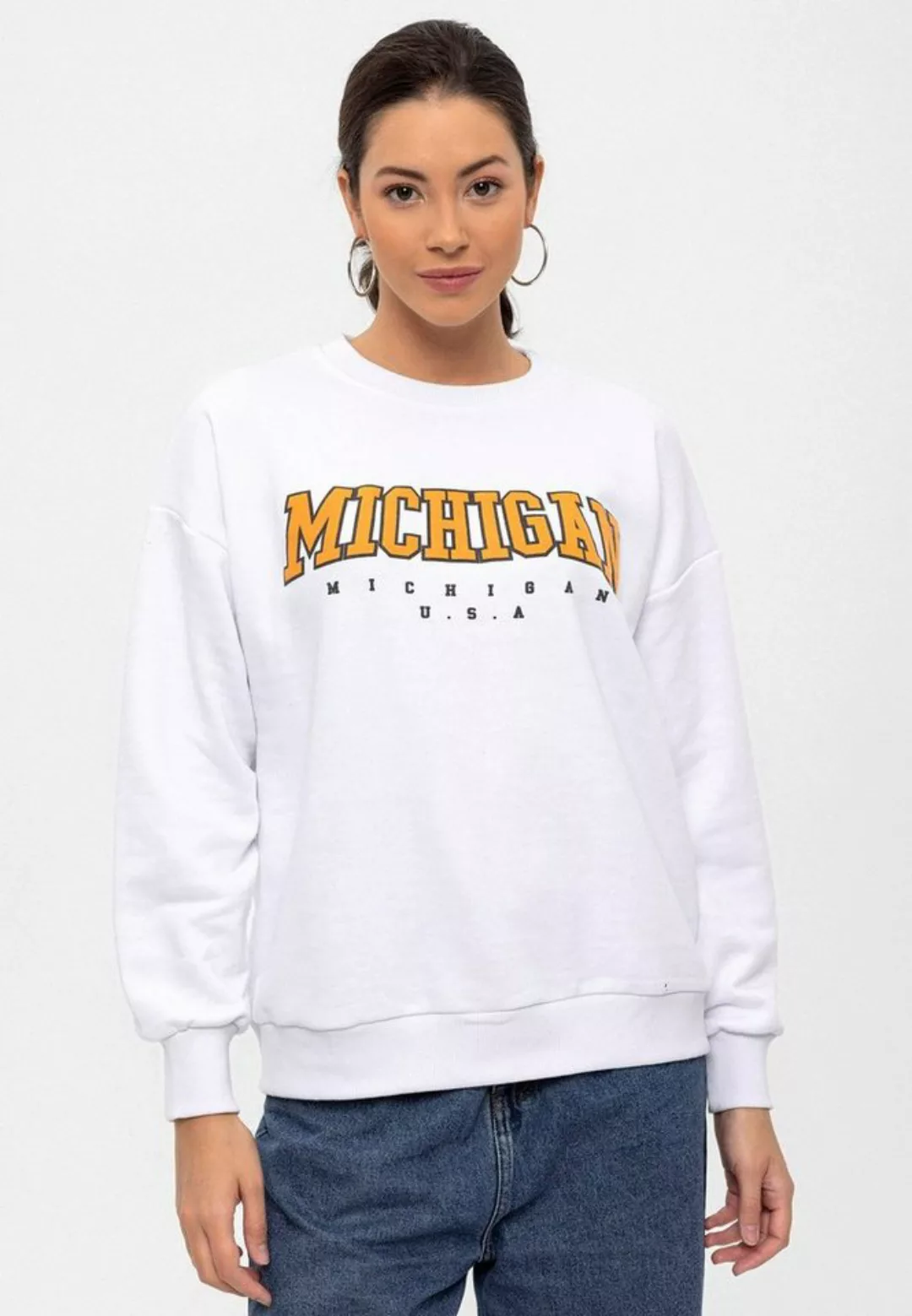 STYLEOVER Sweatshirt Sweatshirt mit Rundhalsausschnitt günstig online kaufen